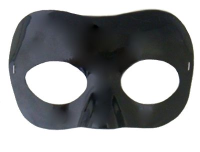 (image for) Simple Black Plastic Half Mask - SR3000BK - Click Image to Close