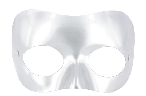 (image for) Simple Silver Plastic Half Mask - SR300SV - Click Image to Close