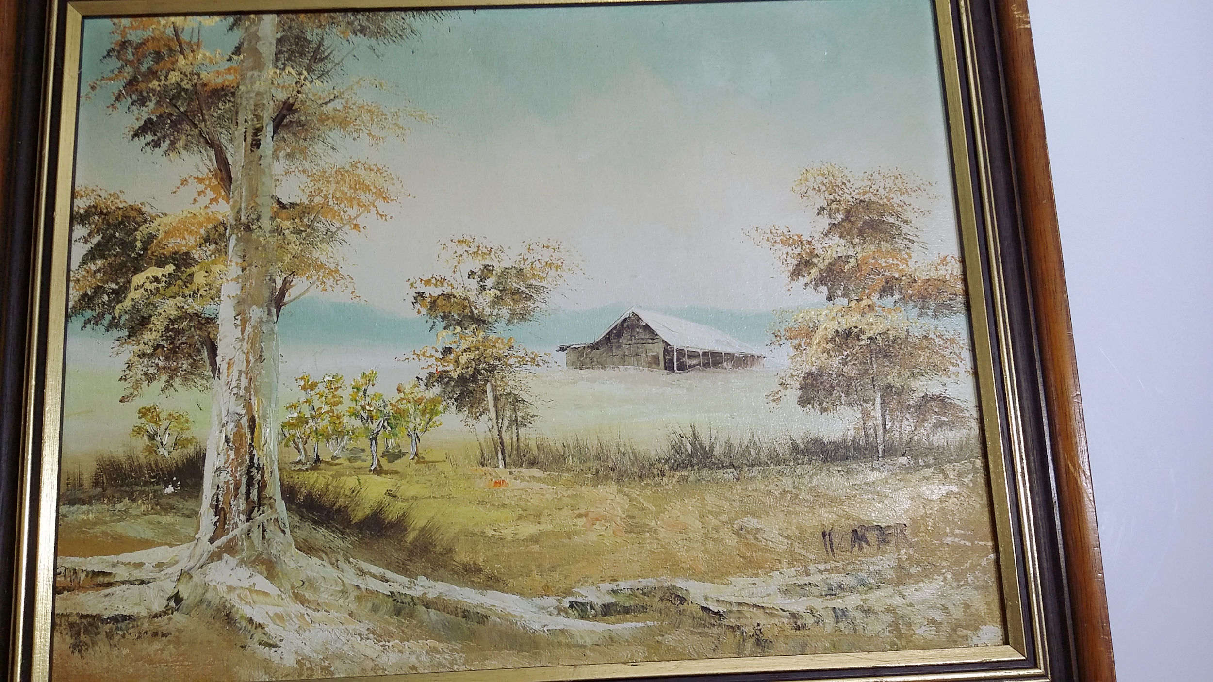 (image for) Unframed Couintryside Landscape painted by H.Carter - PNT-0141x - Click Image to Close