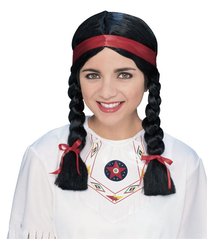 (image for) Native American Female Black Wig Indian Fun Halloween - RW50823 - Click Image to Close