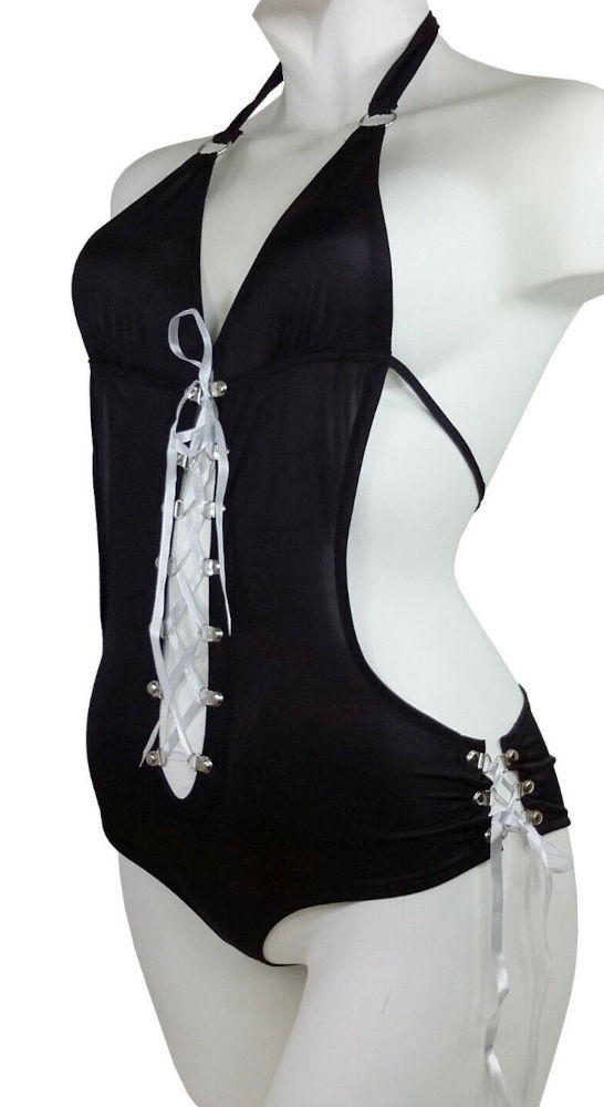 (image for) Women's Sexy Bodysuit Teddy Leotard Black MEDIUM/LARGE - YU8061-Blk - Click Image to Close