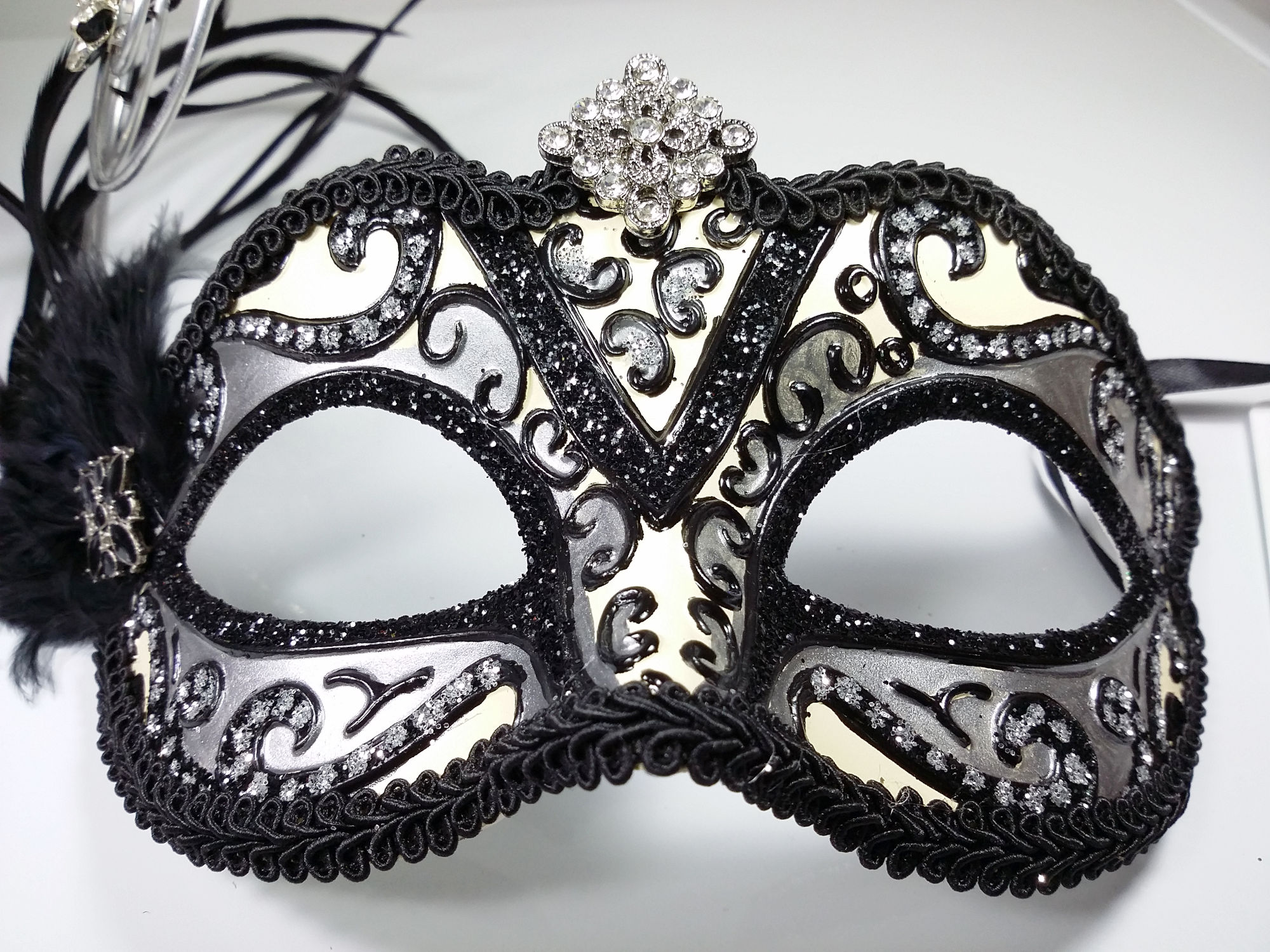 (image for) Happy CoCo_Black & Silver Costume Mask by LauraLucci U1026 - Click Image to Close