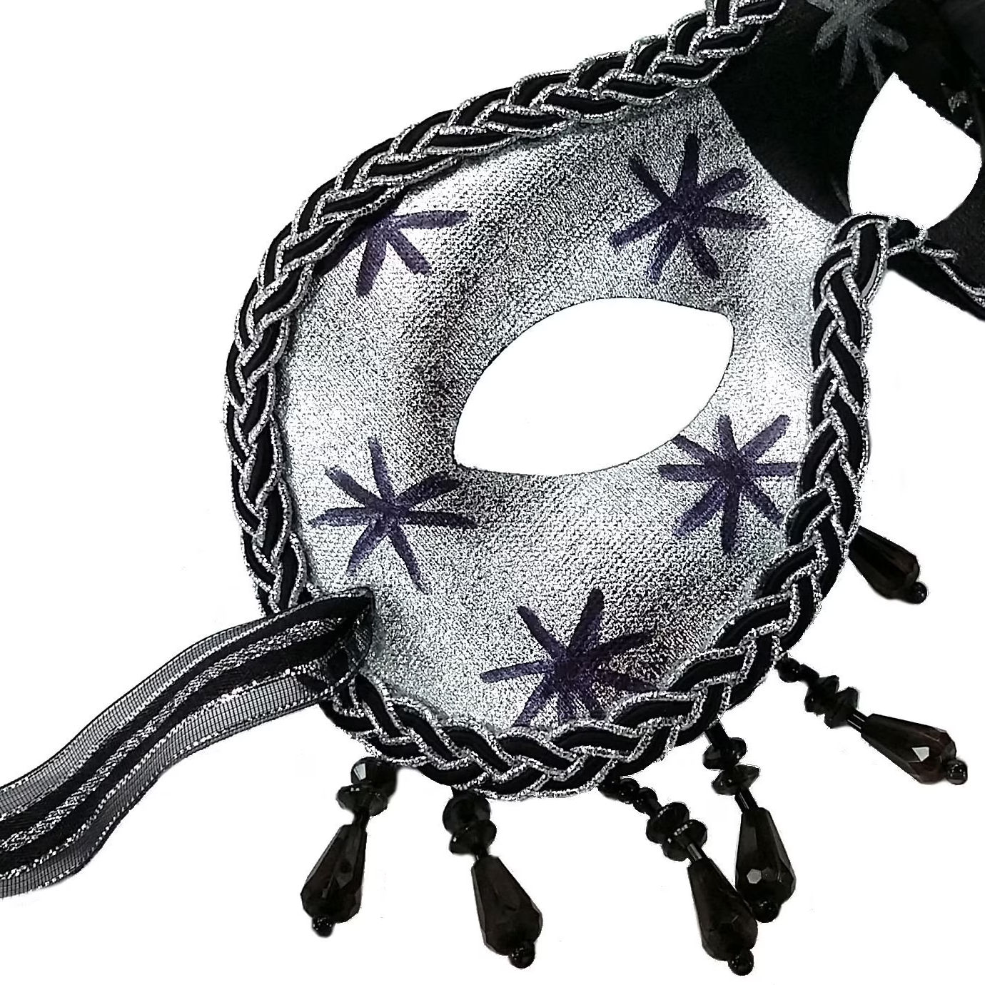 (image for) Night Heavens Black & Silver Masquerade Mask - UM148 - Click Image to Close