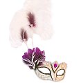 (image for) Claudia Purple Feather Mask Themed Parties LauraLucci Collection U763