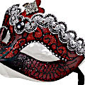 (image for) Queen Of Hearts Masquerade Mask LauraLucci Collection - U716