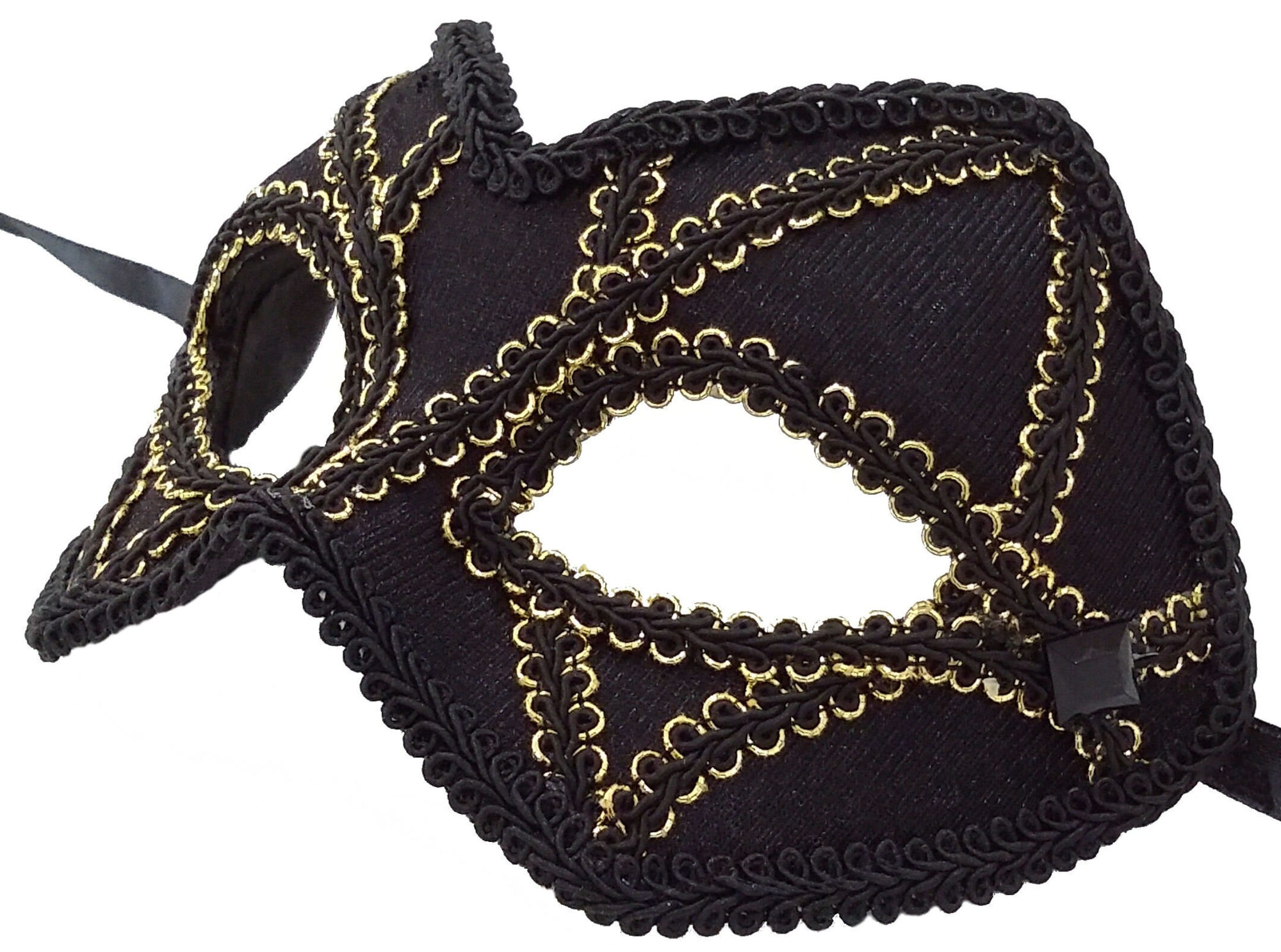 (image for) Superhero Black & Gold Male Party Mask UM149 - Male Venetian Mask