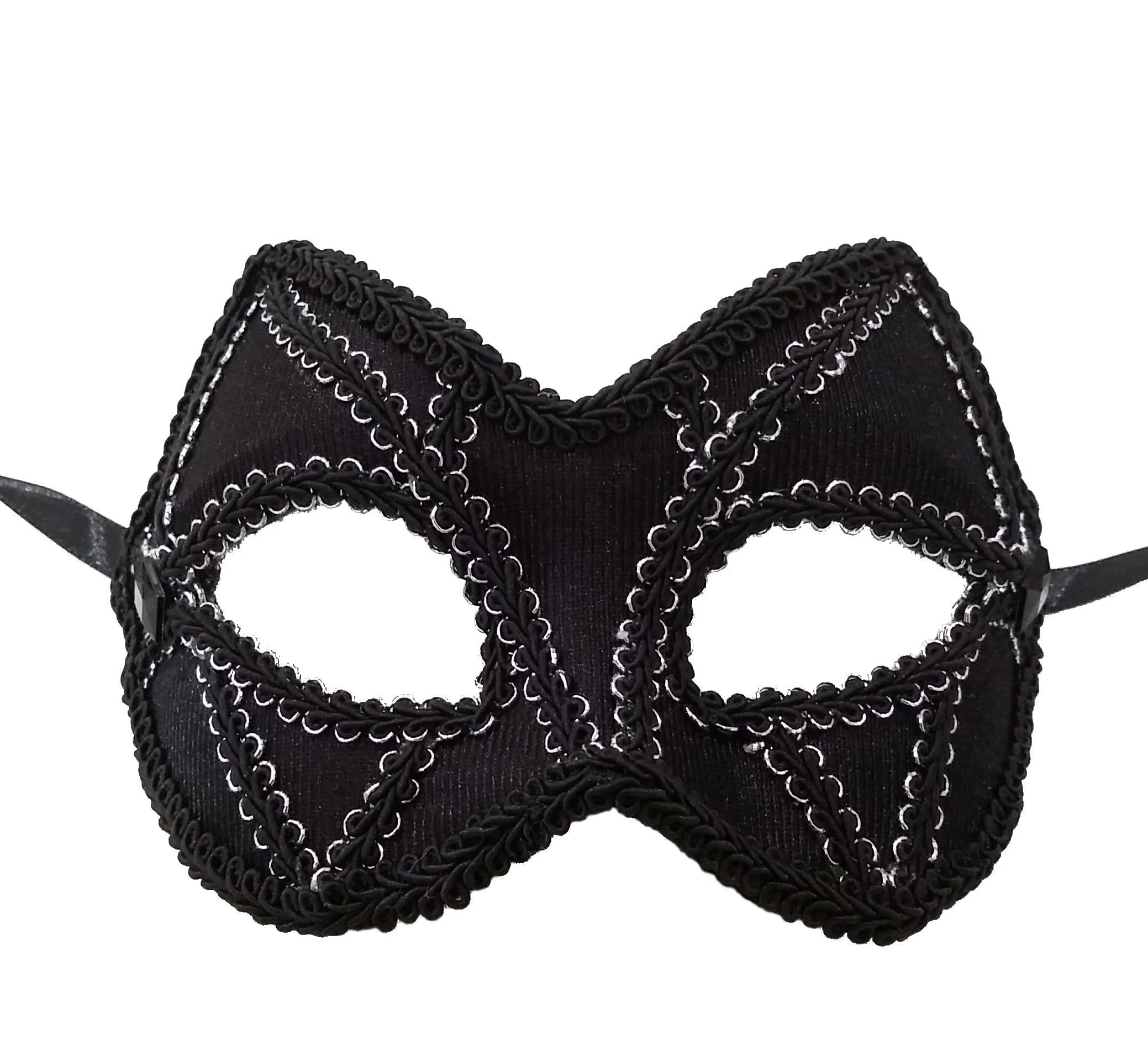 (image for) Superhero Black & Silver Men's Mask Male Venetian Mask UM150