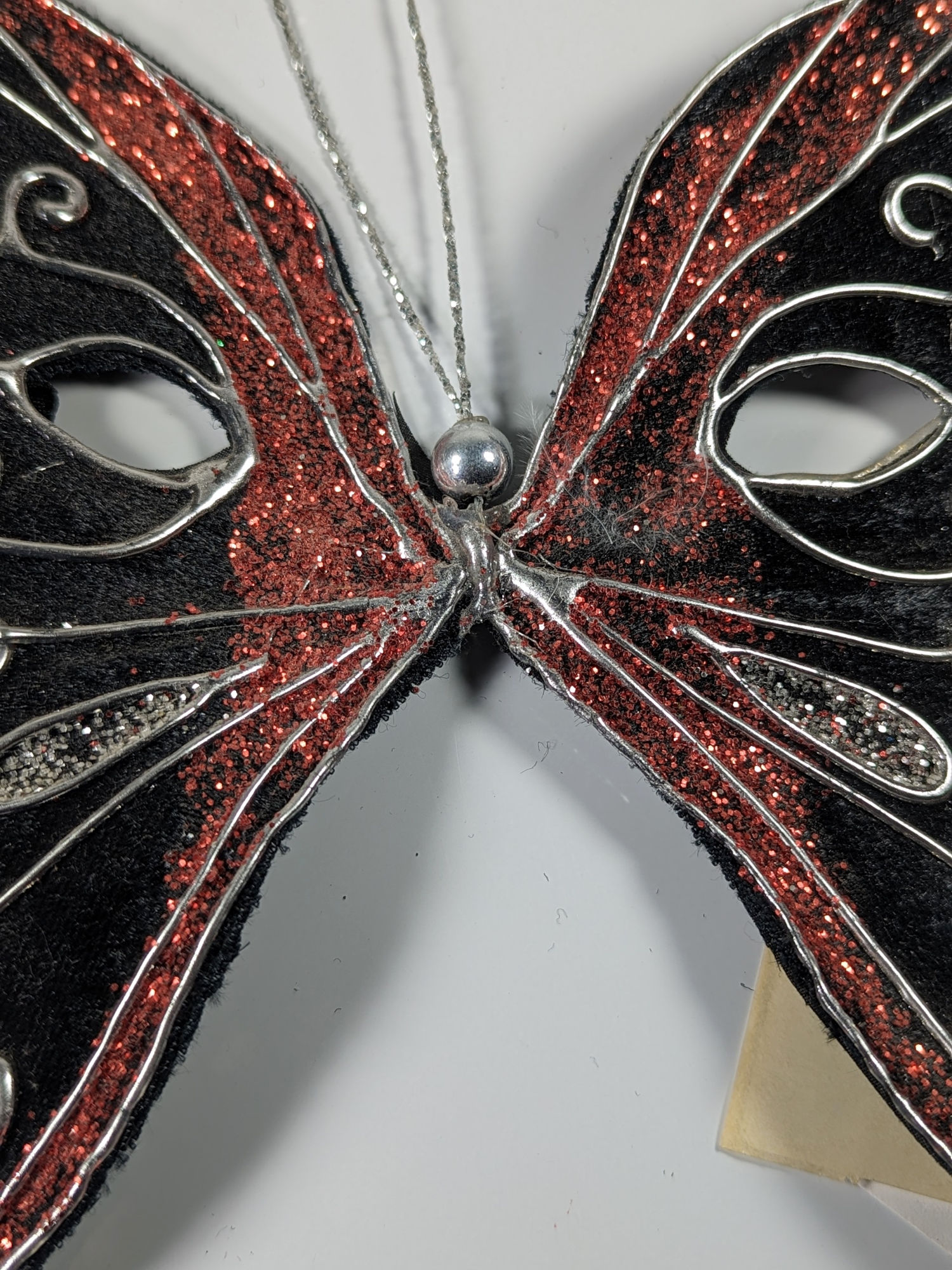 (image for) Black & Red Butterfly Mask with stick - SW31256