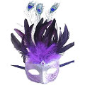(image for) Penelope Lilac Feather Costume Mask Themed Parties Halloween - A-VM4103