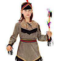 (image for) American Indigenous Warrior Girl Child Costume 120-130cm Halloween QCO5972M