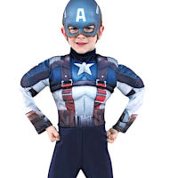 (image for) Camptain America Muscle Licensed Child Costume Height: 110 to 120 cm DF0307M