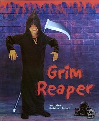 (image for) Child Grim Reaper '2' Costume MEDIUM e Halloween 6-8yo CPC006M