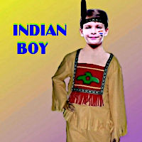 (image for) American Indian Boy Child Costume Halloween Book Week Medium CPC029M
