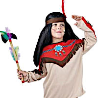 (image for) Native American Indian Warrior Child Costume Western Wild West Book Week Medium QCO5908M