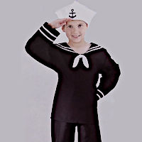 (image for) Navy Sailor Boys LARGE Costume Child Fancy Dress Book Week Halloween QCP5906L