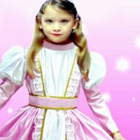 (image for) Classic Pink & White Princess Child Costume Halloween 6-8 y.o. CPC008M