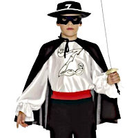 (image for) Zorro Vigilante Child Costume Small (3-5yo) Halloween EC15429S