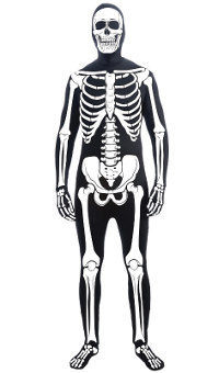 (image for) Discounted Bones Skin JumpSuit Standard size for Adults- Halloween - WIC68953STD