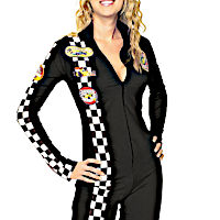 (image for) Female Car Racer Adult Jumpsuit Halloween Costume SMALL RC888145S