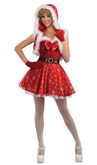 (image for) Christmas Adult Female Costume Miss Snowflake -Small Women's Santa Xmas -RC889796S
