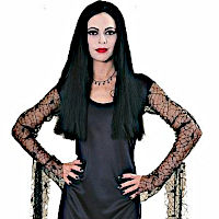 (image for) Morticia Addams Licensed Adult Costume (SMALL) Halloween RC15526S