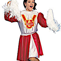(image for) PomPom Cheerleader Girl Adult Costume (MEDIUM )Halloween RC15183STD