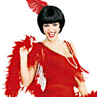 (image for) Roaring 1920's Red Flapper Adult Costume Halloween Dress Small RC16852S