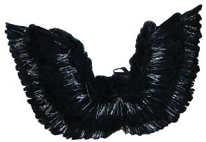 (image for) Feather Angel Wings Black 60x40 Halloween AA34BK
