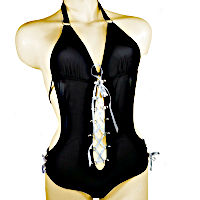 (image for) Women's Sexy Bodysuit Teddy Leotard Black MEDIUM/LARGE - YU8061-Blk