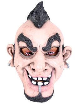 (image for) Punk Scary Rocker 3/4 Latex Mask -Halloween -N63414