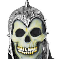 (image for) Skull Zombie Warrior Halloween Horror full head latex mask with helmet and neck -N93510