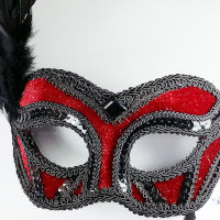 (image for) Atlantis Deep Red & Black Women's Mask - Costume Eyemask UM147F