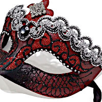 (image for) Queen Of Hearts Masquerade Mask LauraLucci Collection - U716