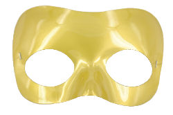 (image for) Simple Gold Plastic Half Mask - SR300GD
