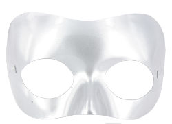 (image for) Simple Silver Plastic Half Mask - SR300SV