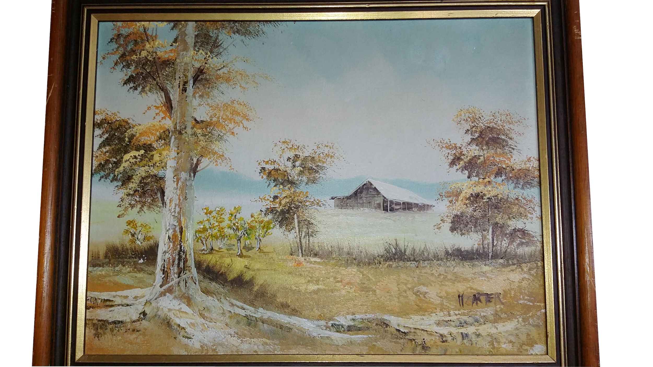 (image for) Framed Couintryside Landscape painted by H.Carter - PNT-0141