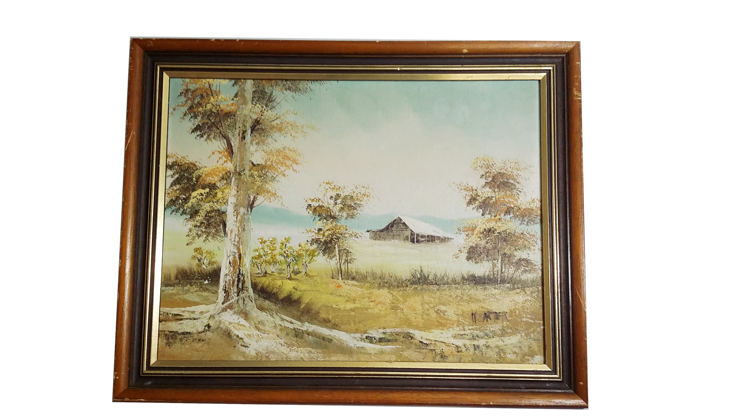 (image for) Framed Couintryside Landscape painted by H.Carter - PNT-0141