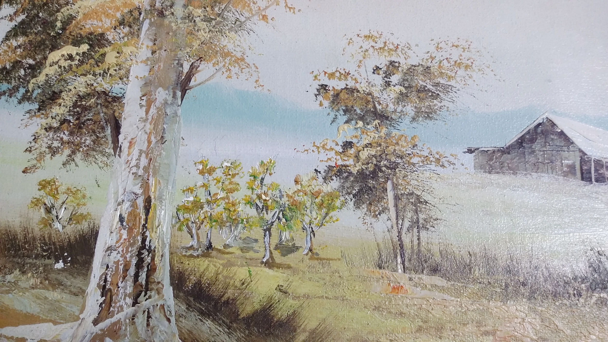 (image for) Framed Couintryside Landscape painted by H.Carter - PNT-0141 - Click Image to Close