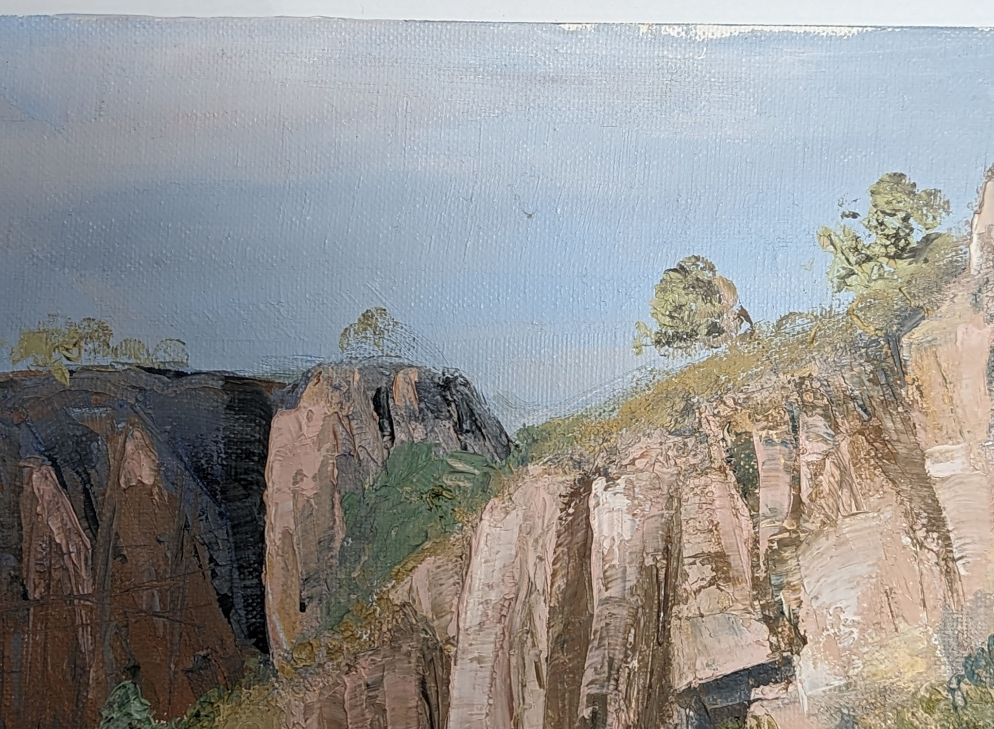 (image for) Unframed ​​​​​​​PRE-OWNED Painting. Painting of the Katherine Gorge by Alice Goldie - PNT-0140x