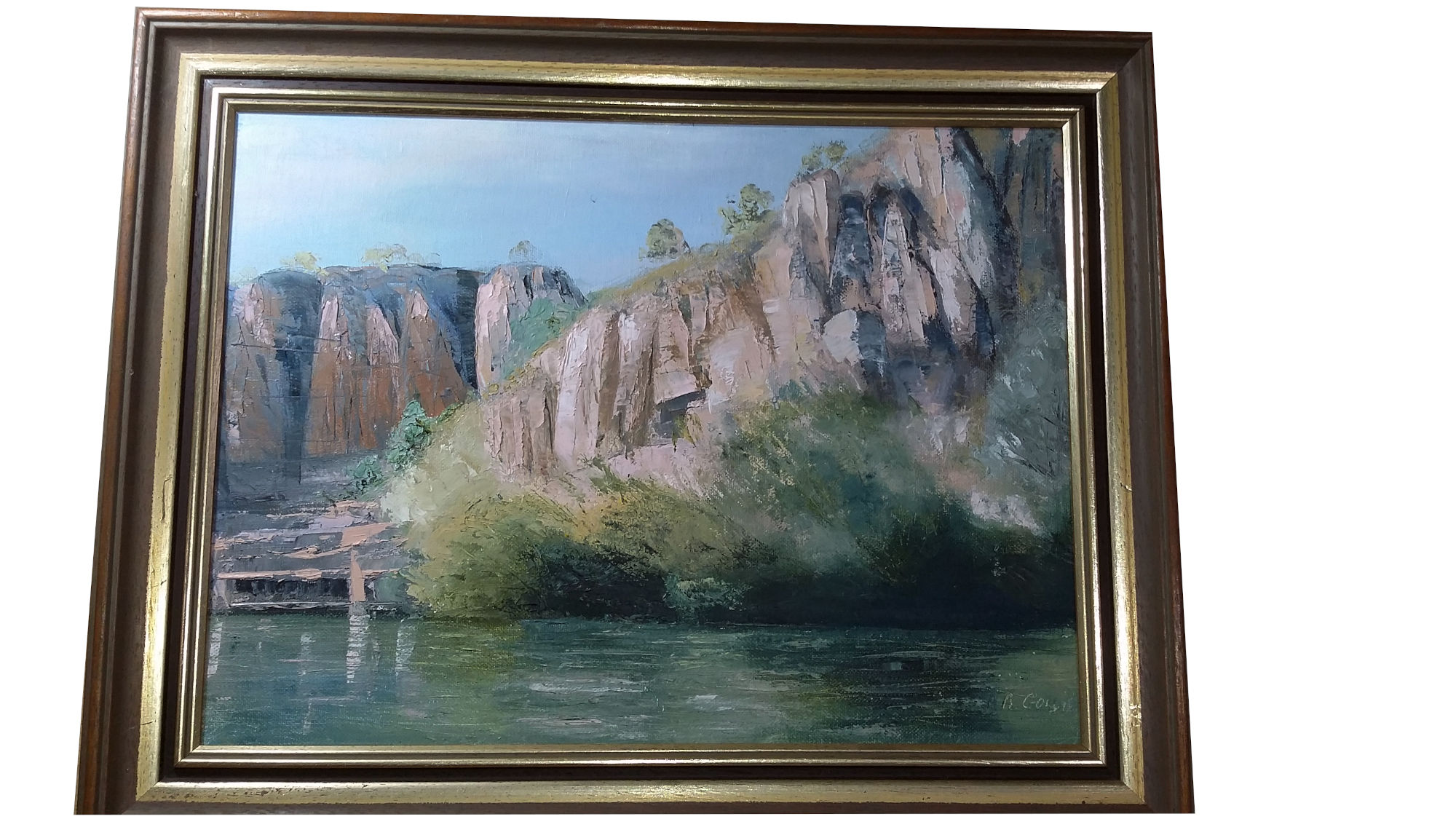 (image for) Unframed ​​​​​​​PRE-OWNED Painting. Painting of the Katherine Gorge by Alice Goldie - PNT-0140x