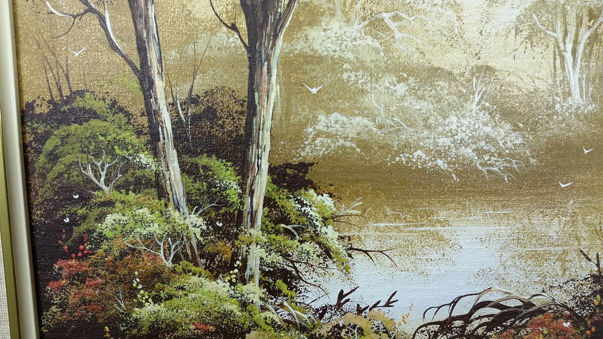 (image for) Framed "Ovens River" Original Oil Painting by Thomas Groves- PNT-0144 - Click Image to Close