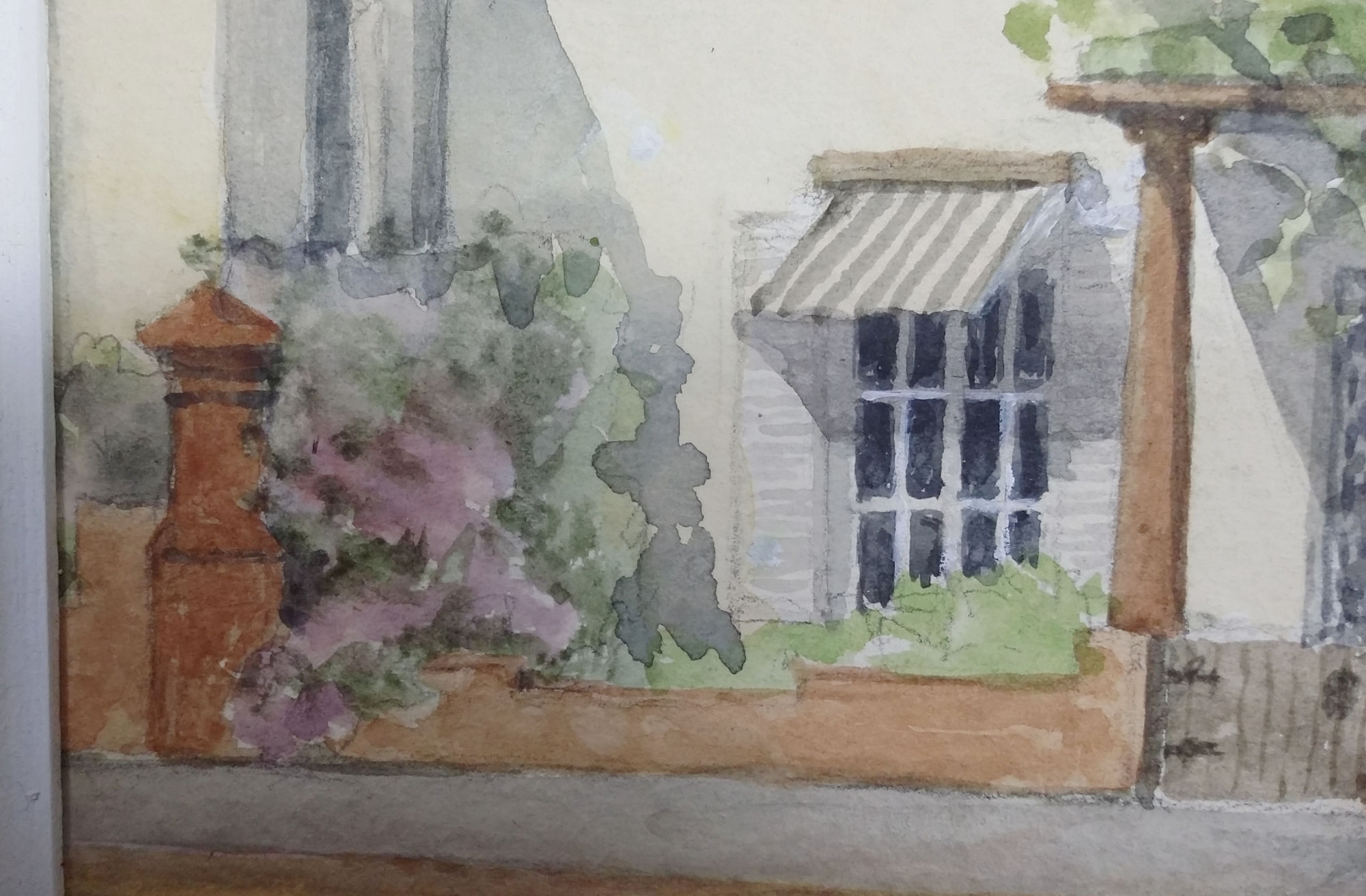 (image for) Framed "North Adelaide Cottage" by painter Cordelle Samuel - PNT-0145 - Click Image to Close
